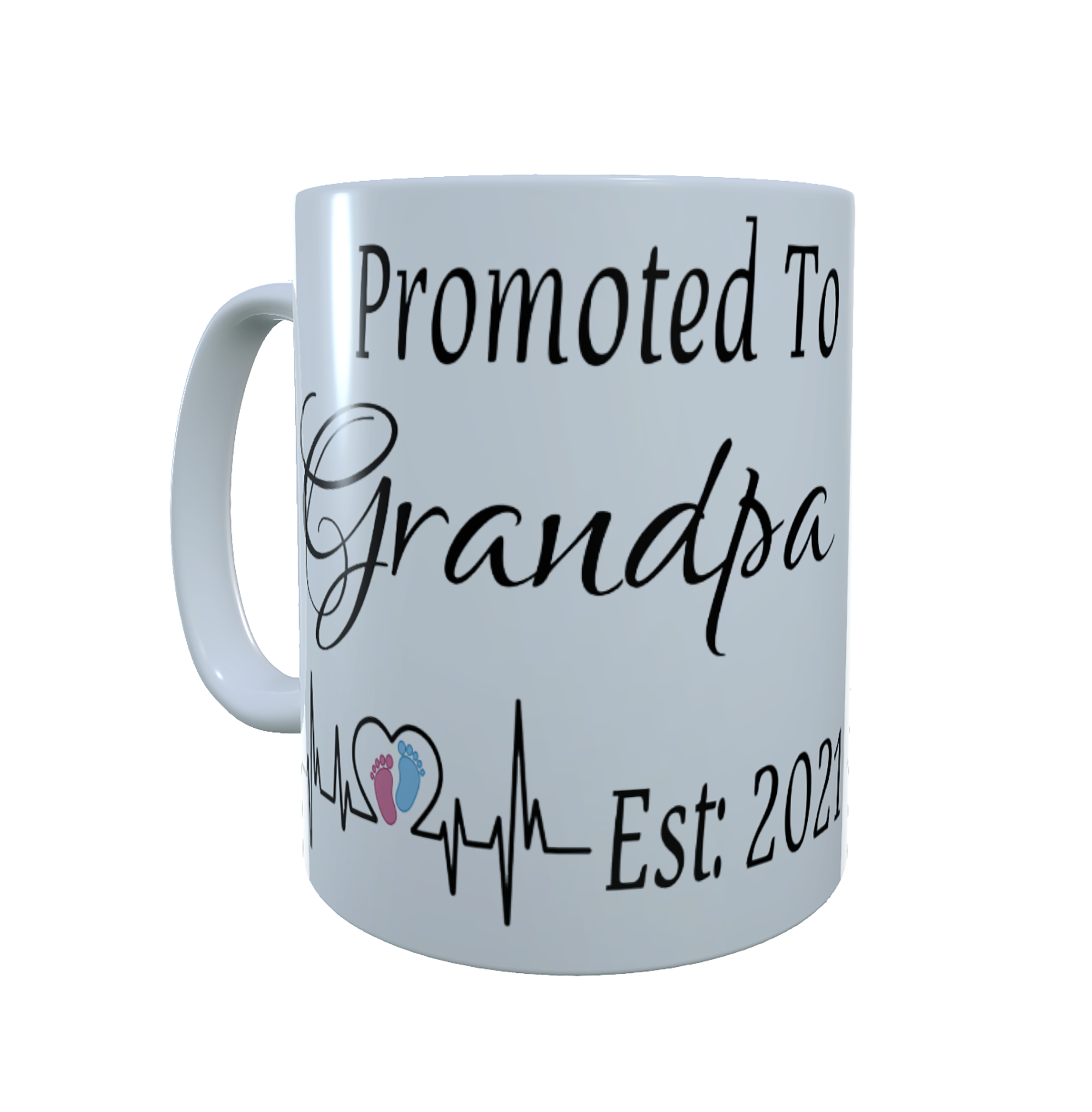 Grandpa Personalised Ceramic Mug, Promoted To Grandpa Coffee Mug